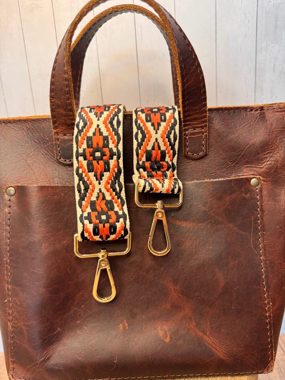 Woven Black Orange Salmon Purse Strap Crossbody Bag Strap NEW! Boho Bag Strap
